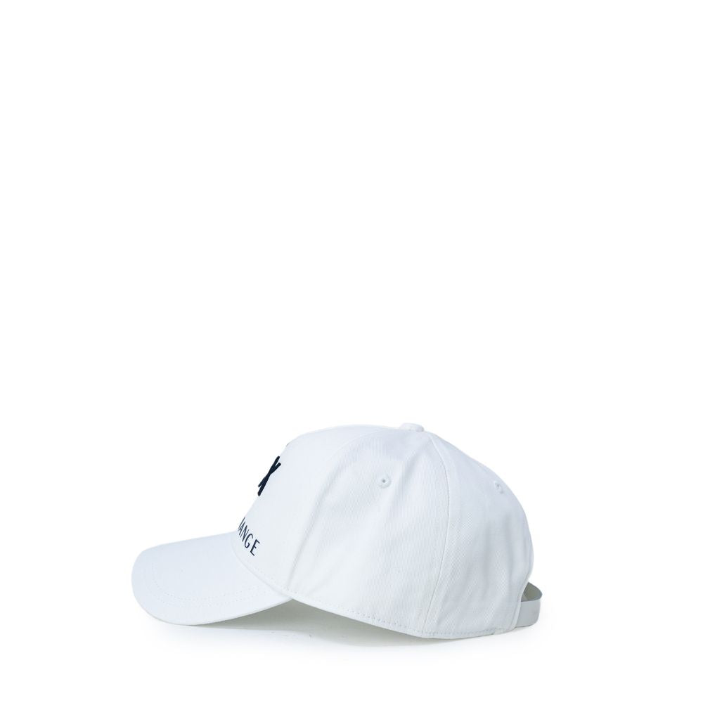Armani Exchange Cream Cotton Hat & Cap for Elevated Style