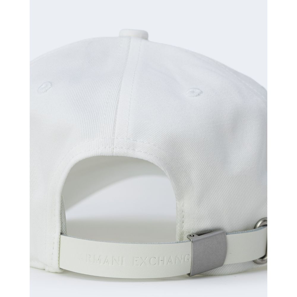 Armani Exchange Cream Cotton Hat & Cap for Elevated Style