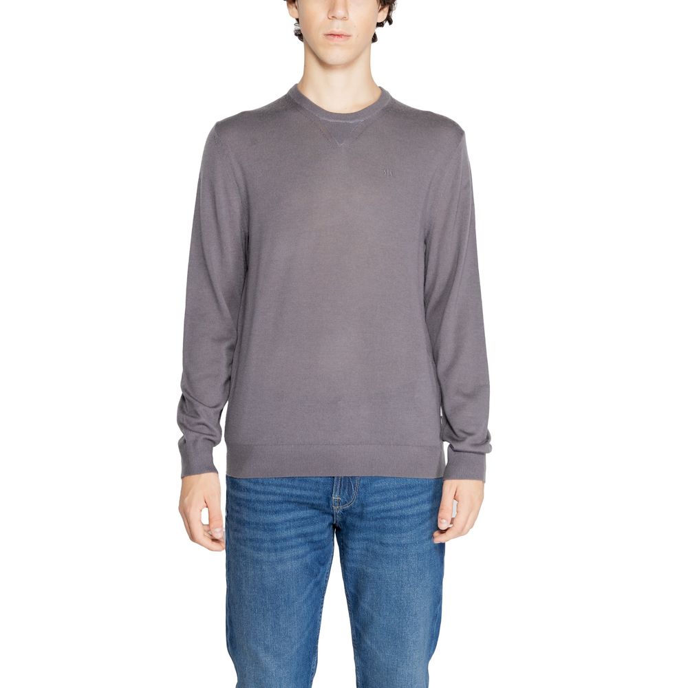 Armani Exchange Gray Wool Sweater – Timeless Elegance Redefined