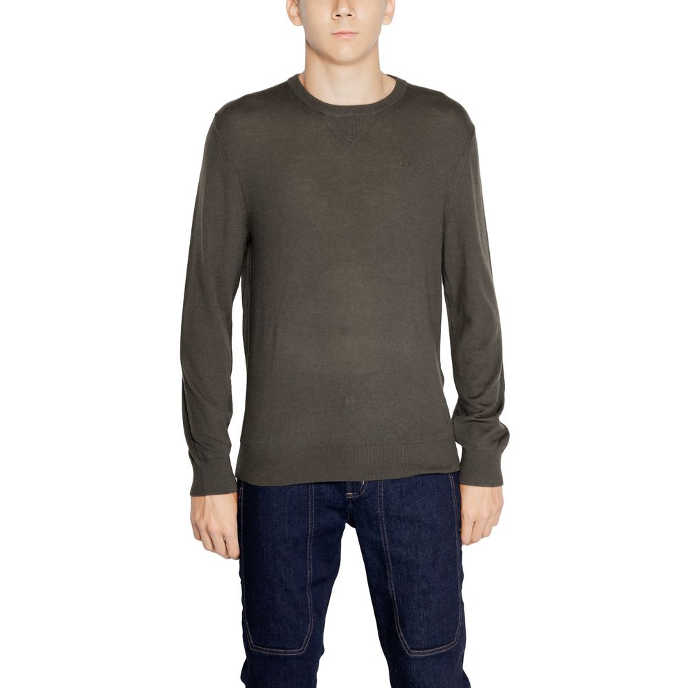 Armani Exchange Green Wool Sweater for Elevated Style