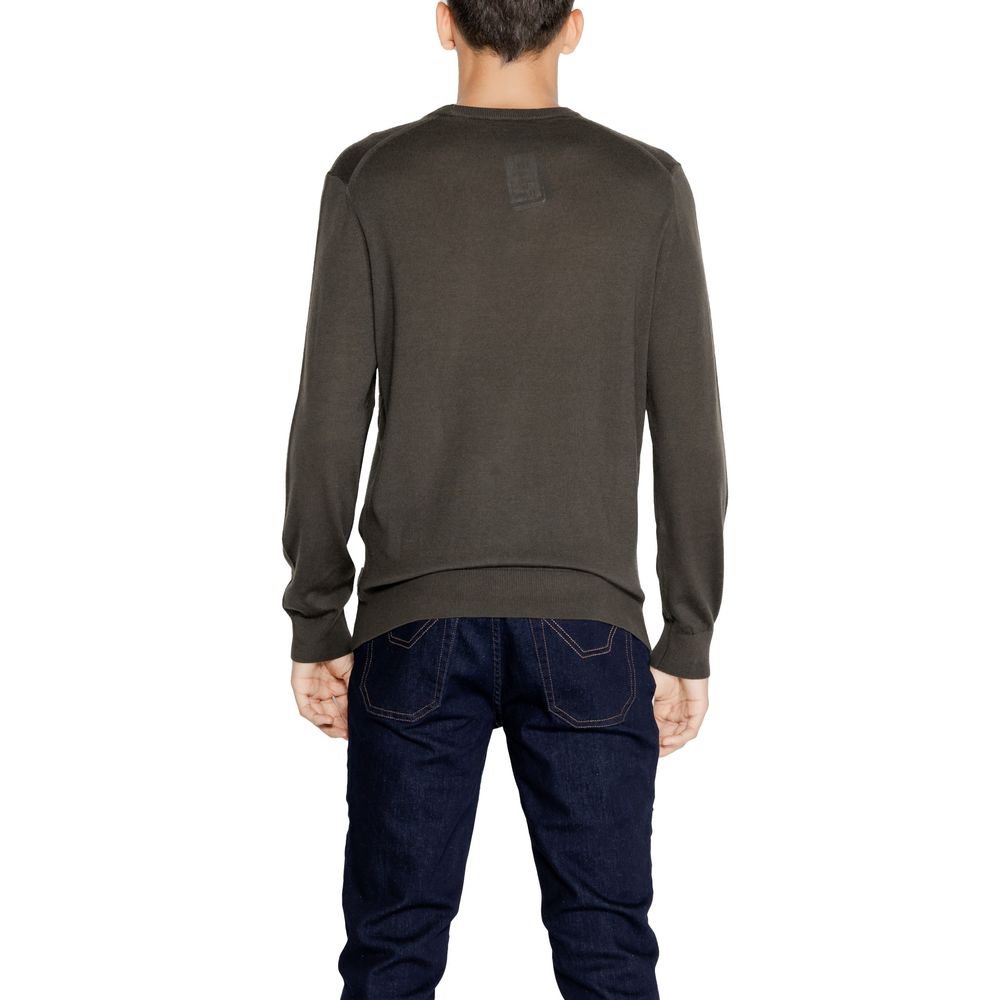 Armani Exchange Green Wool Sweater for Elevated Style