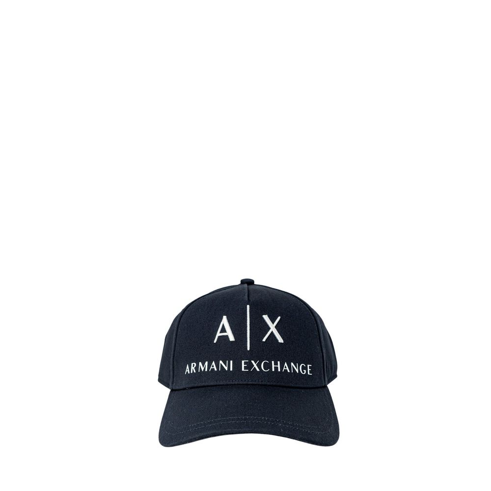 Armani Exchange Blue Cotton Cap for Timeless Elegance