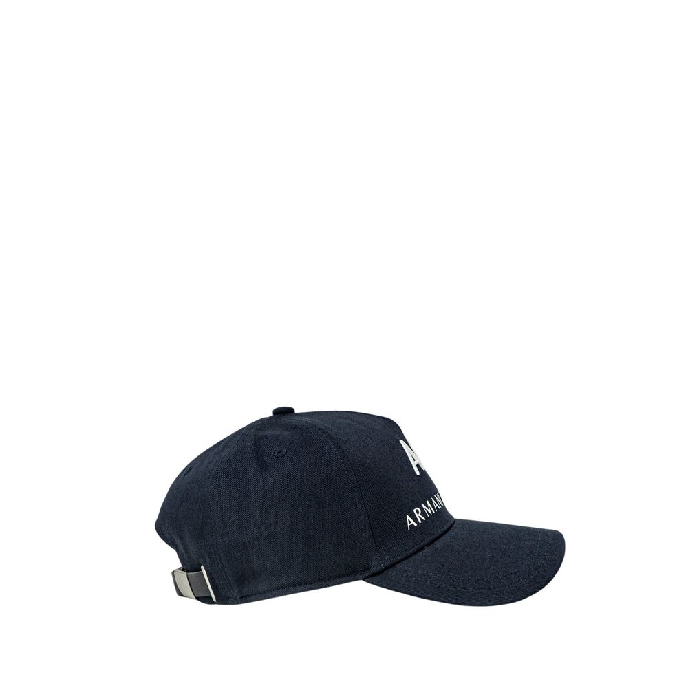 Armani Exchange Blue Cotton Cap for Timeless Elegance
