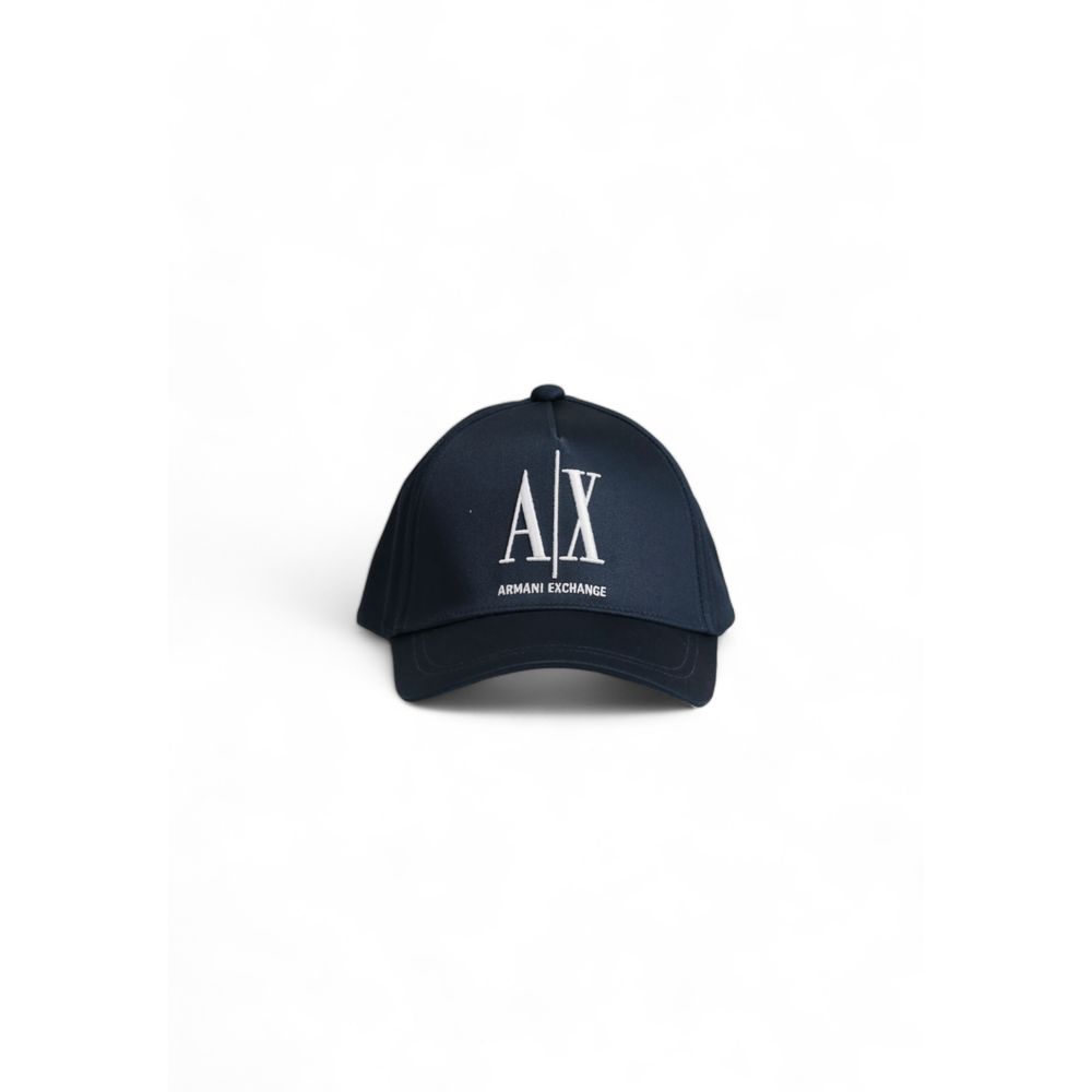Armani Exchange Blue Cotton Cap for Elevated Style