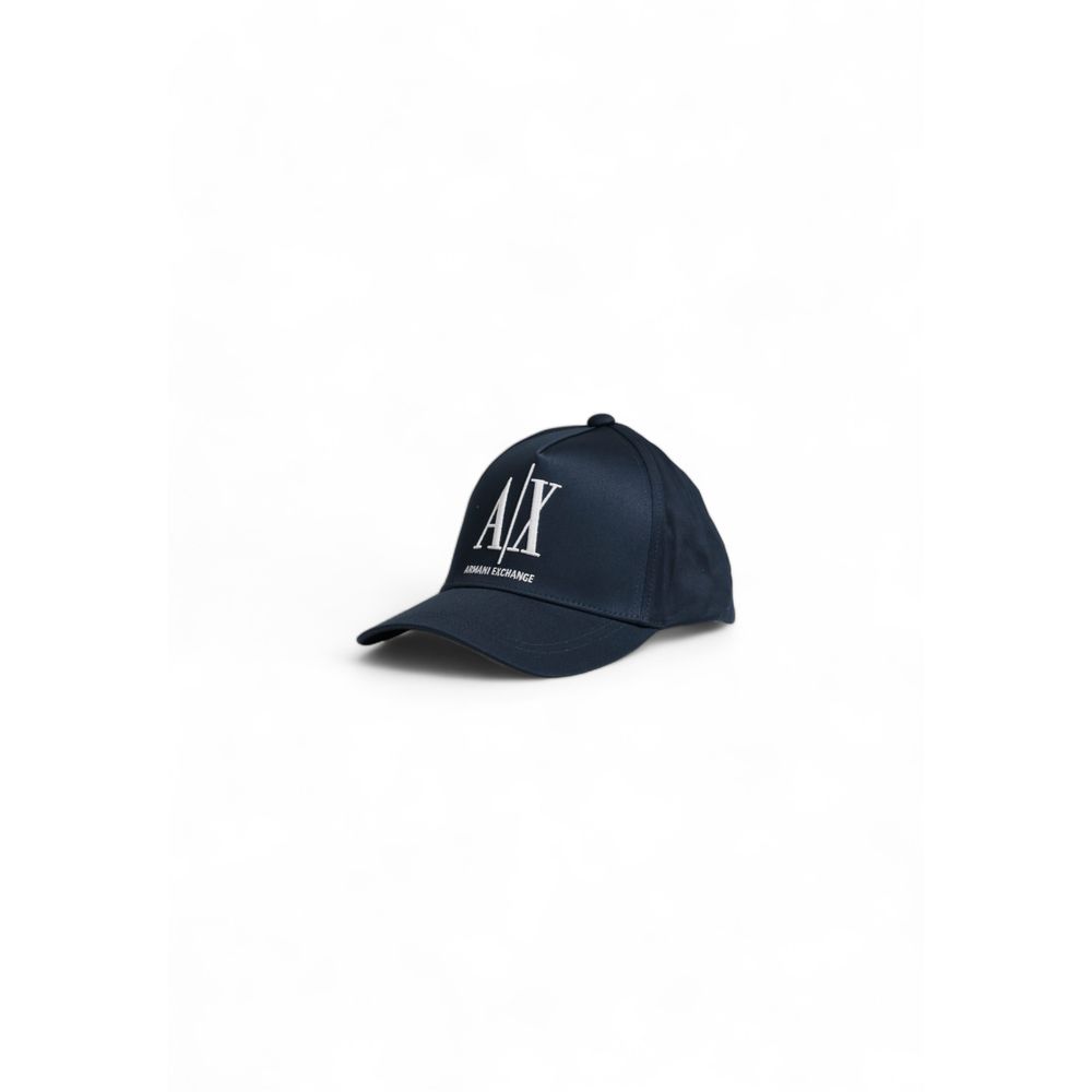Armani Exchange Blue Cotton Cap for Elevated Style
