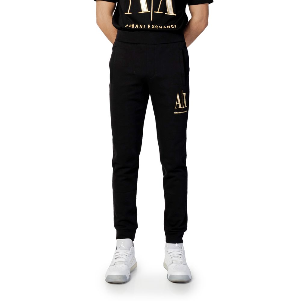 Armani Exchange Black Cotton Jeans for Effortless Elegance