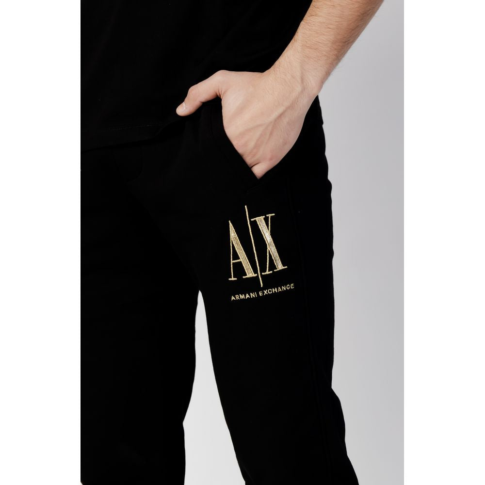 Armani Exchange Black Cotton Jeans for Effortless Elegance