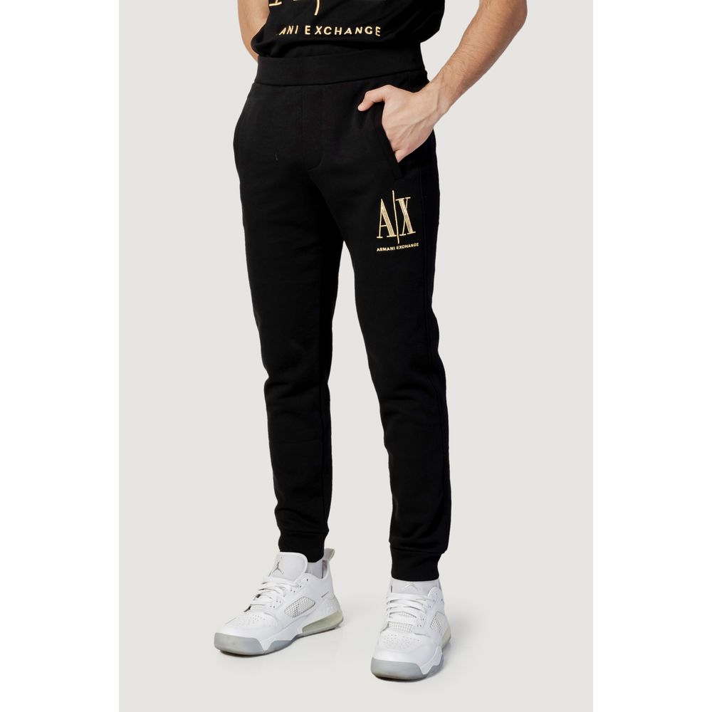 Armani Exchange Black Cotton Jeans for Effortless Elegance