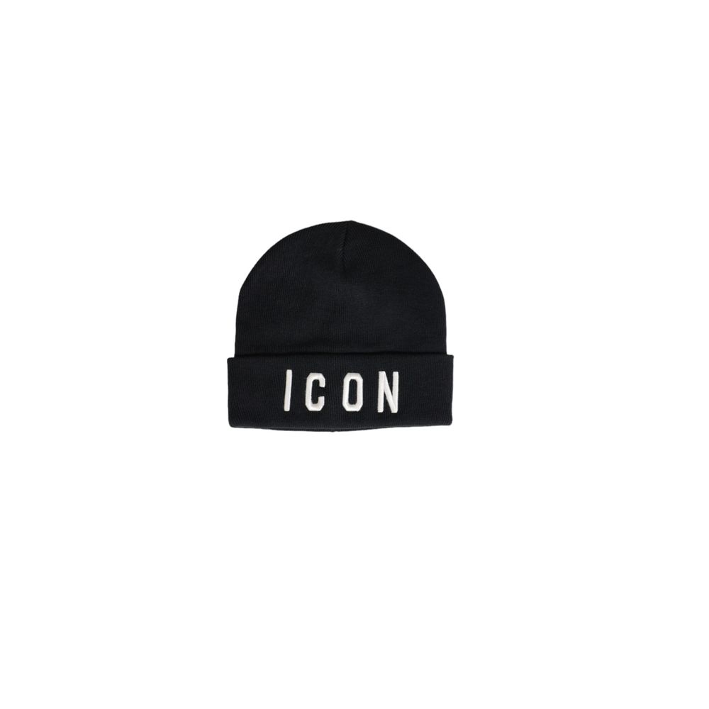 Icon Black Acrylic Beanie Hat for Elevated Style