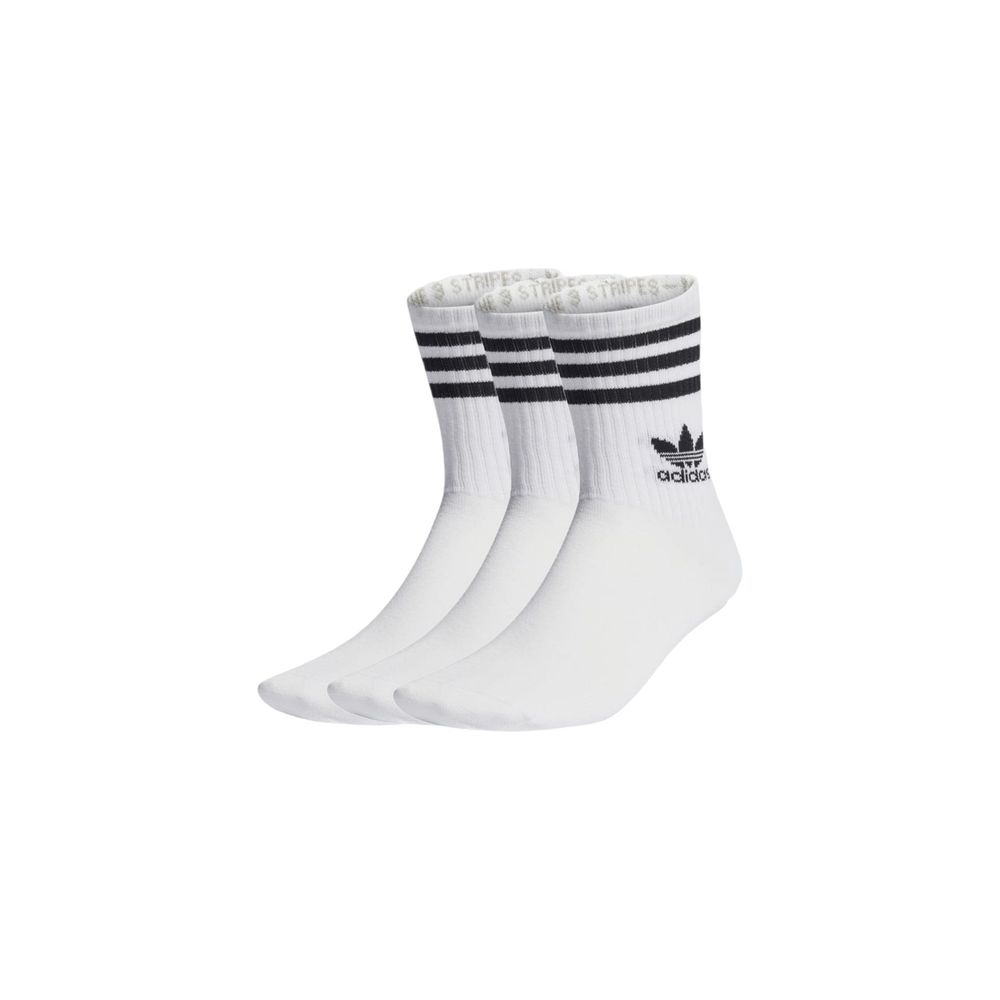 Adidas White Cotton Sock for Elevated Everyday Style