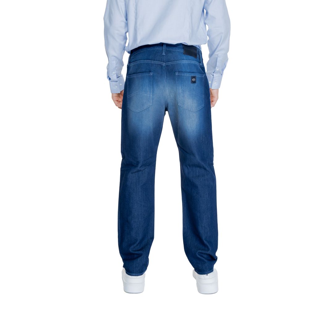 Armani Exchange Blue Cotton Jeans for Effortless Elegance