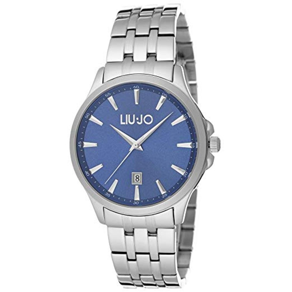 Liu Jo Silver Steel Watch with Striking Blue Dial