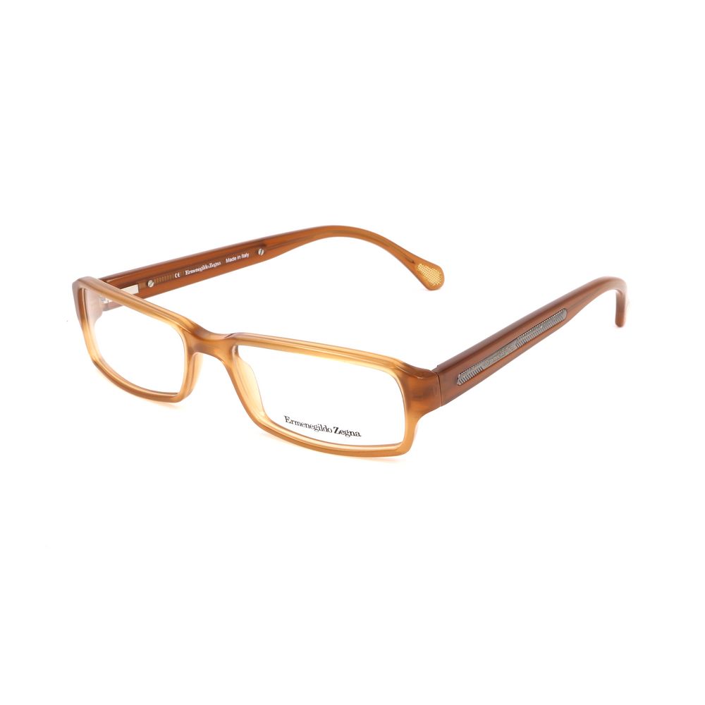 Ermenegildo Zegna Brown Acetate Frames for Timeless Elegance
