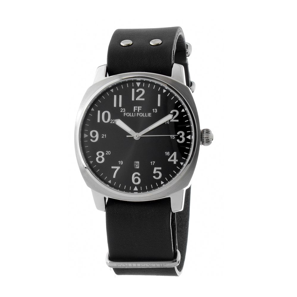Folli Follie Black Leather Watch - Timeless Luxury Accessory