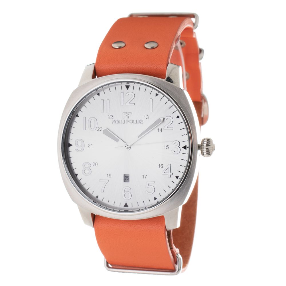 Folli Follie Orange Leather Watch for Effortless Elegance