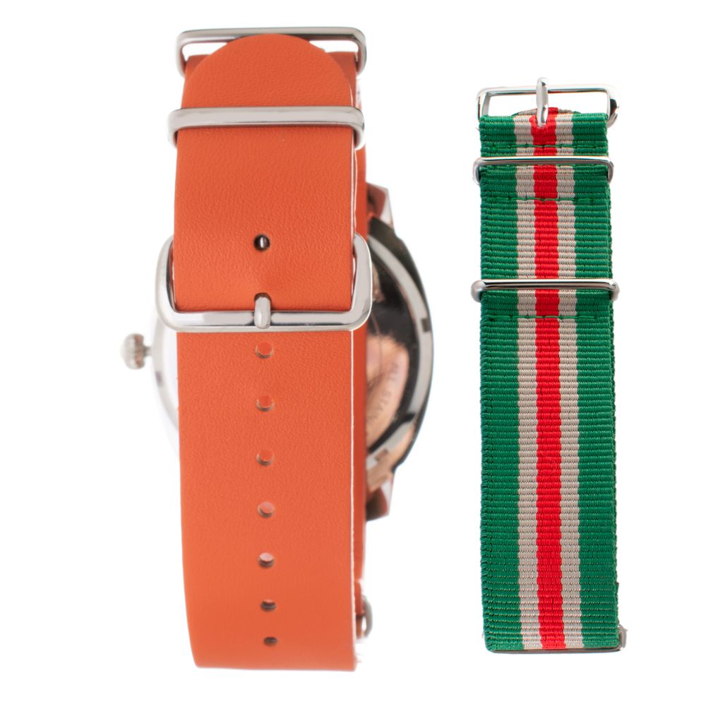 Folli Follie Orange Leather Watch for Effortless Elegance