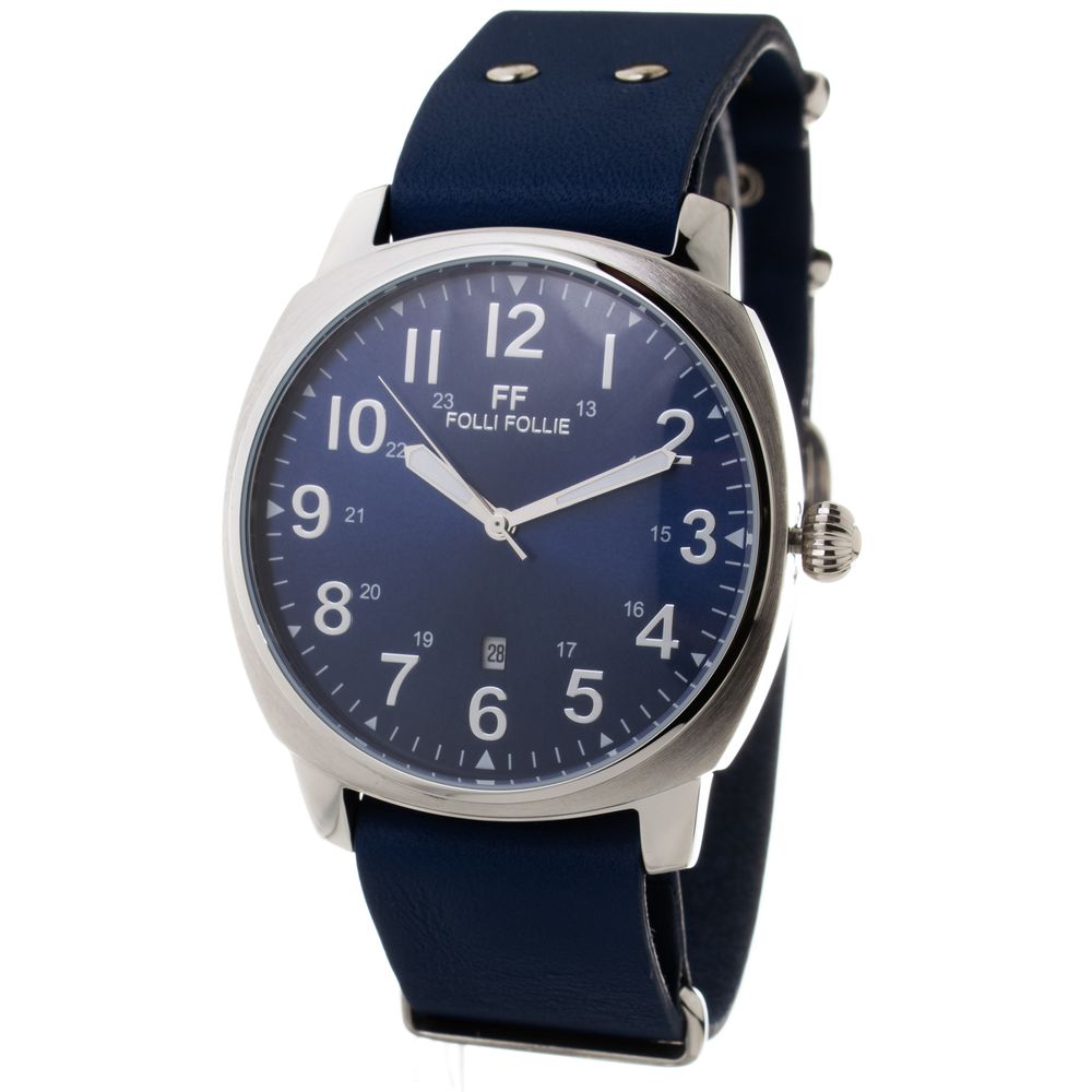 Folli Follie Blue Leather Watch with Distinctive Design