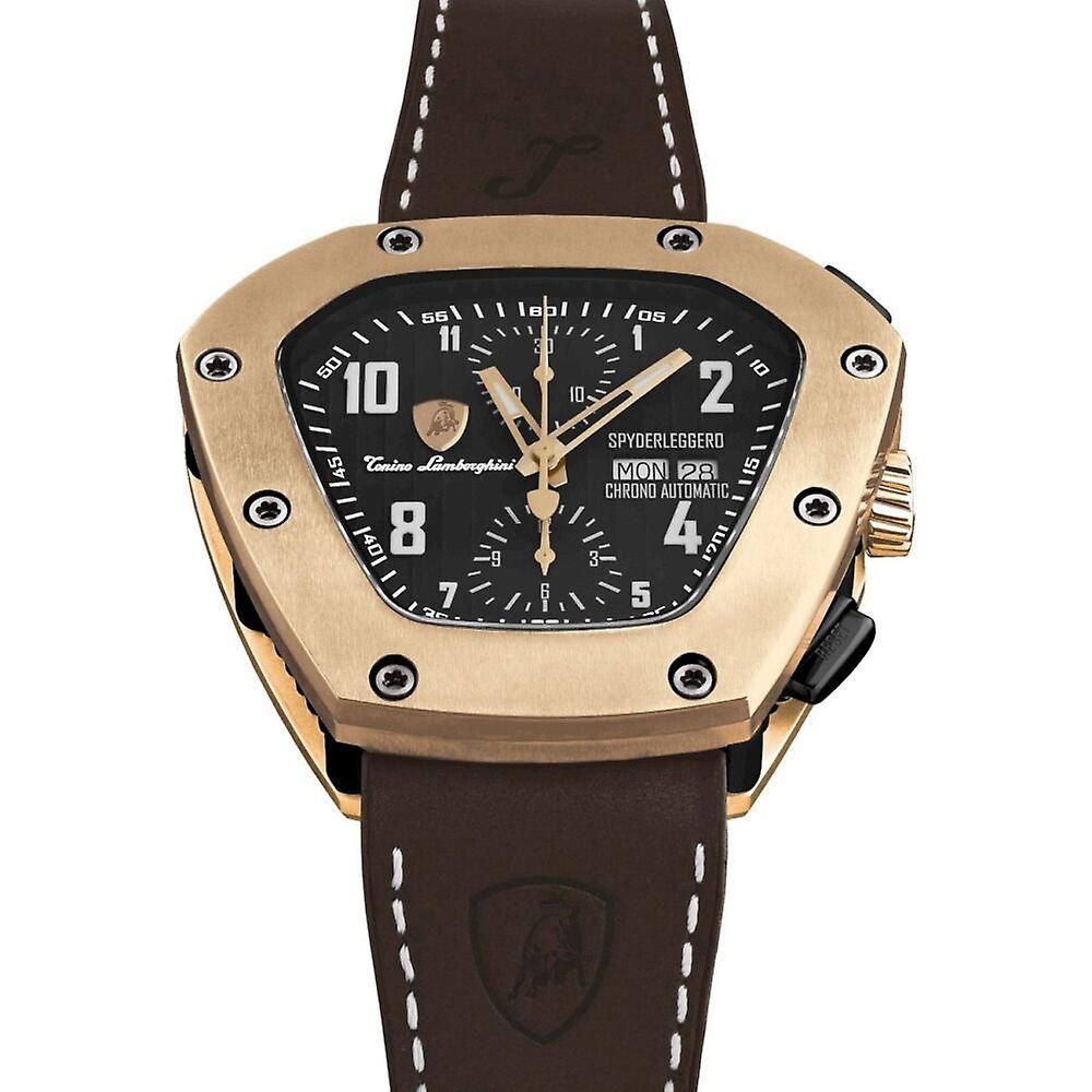 Lamborghini Black Leather Watch: Timeless Luxury Redefined
