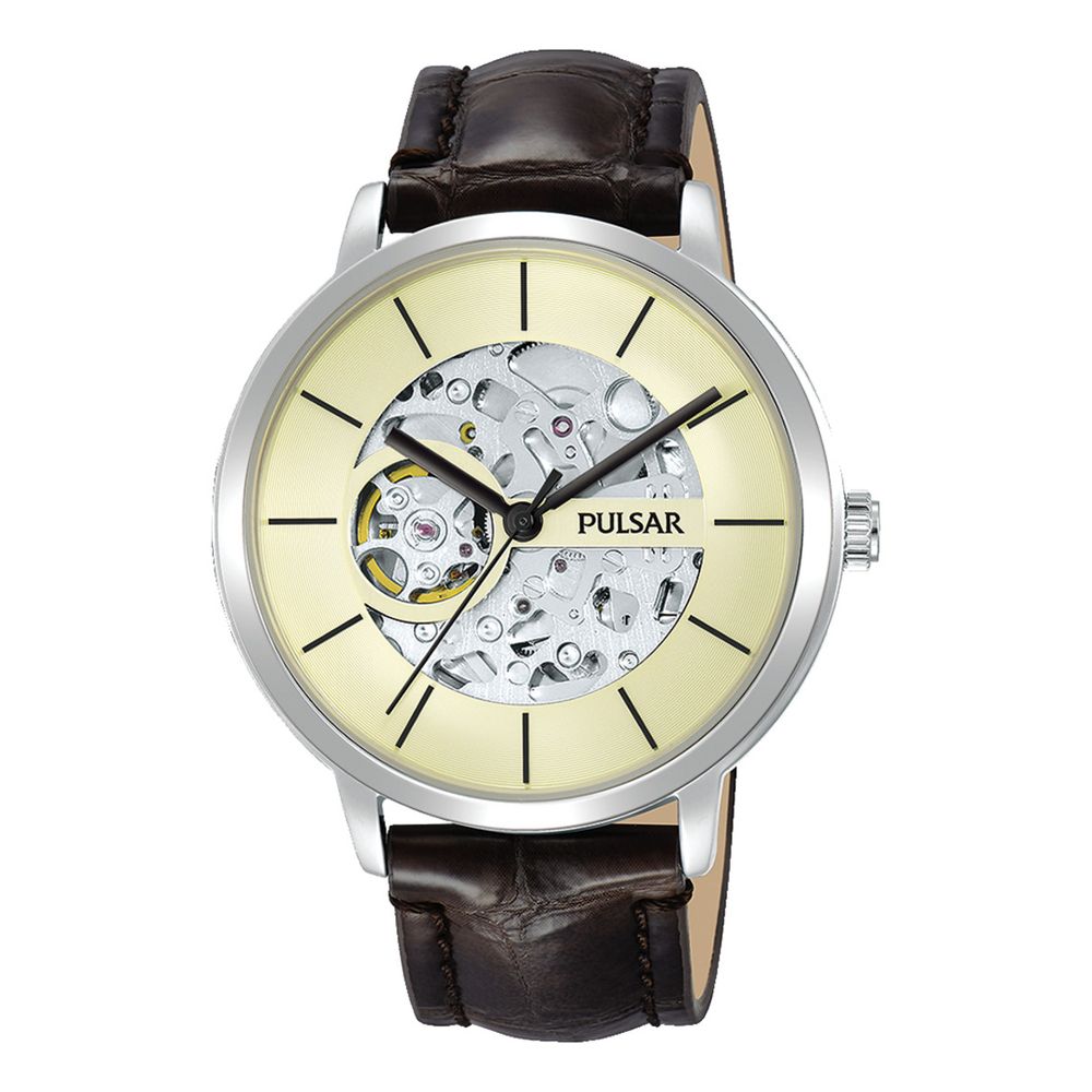 Pulsar Brown Leather Watch - Timeless Elegance Redefined