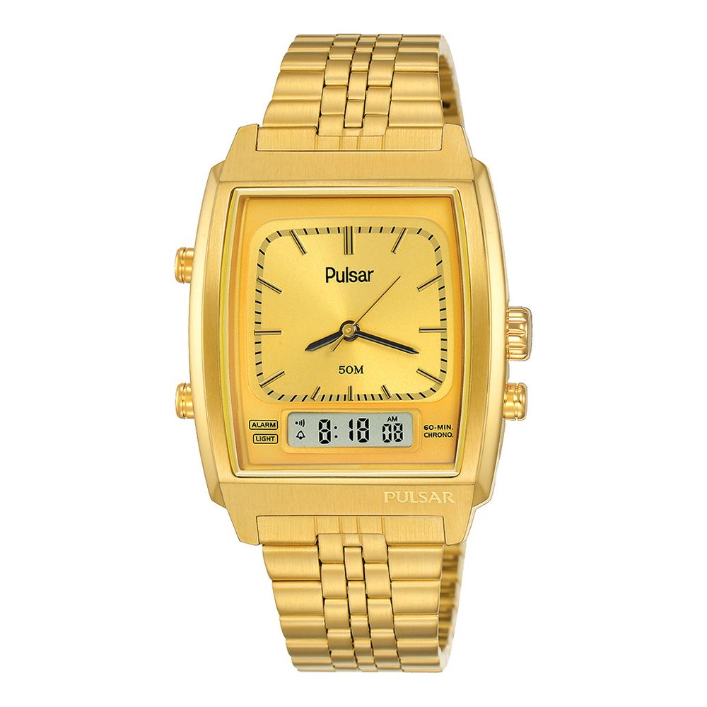 Pulsar Gold Stainless Steel Watch – Timeless Elegance Redefined