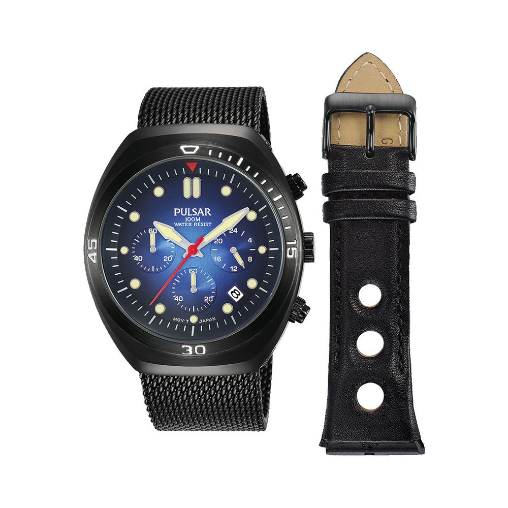 Pulsar Black Steel Watch - Timeless Elegance Redefined