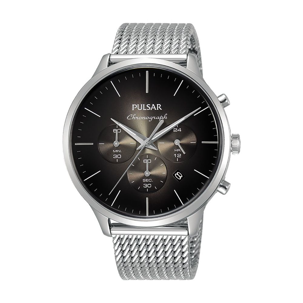 Pulsar Gray Stainless Steel Watch for Timeless Elegance
