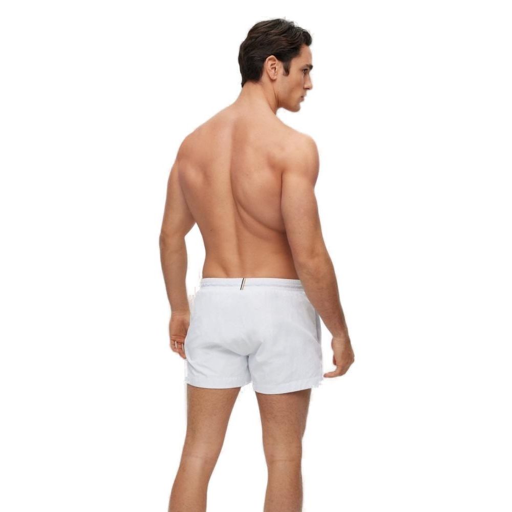Hugo Boss White Swimwear for Timeless Elegance