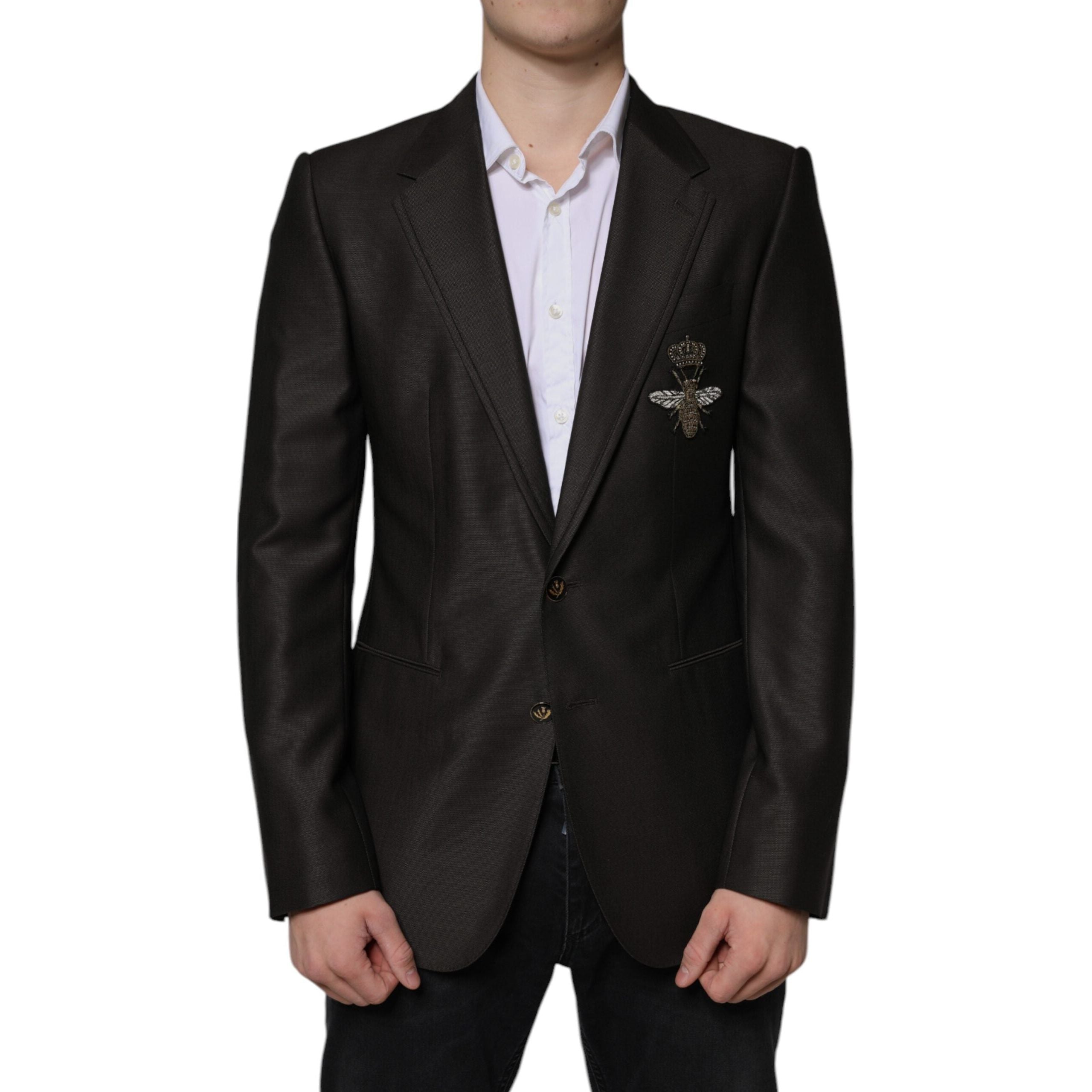 Dolce & Gabbana Black Wool Single Breasted Formal Blazer