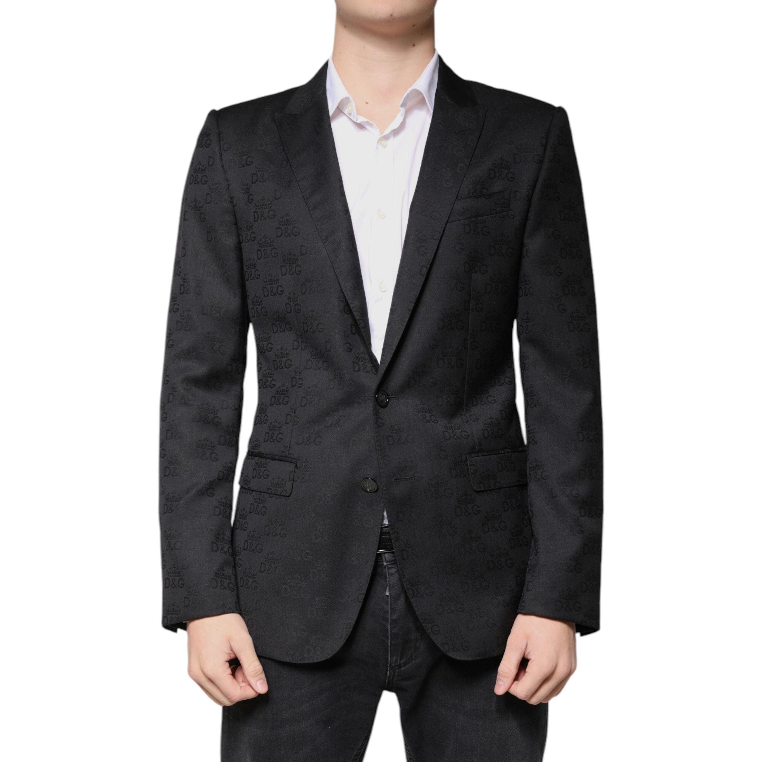 Dolce & Gabbana Black Wool Single Breasted Formal Blazer