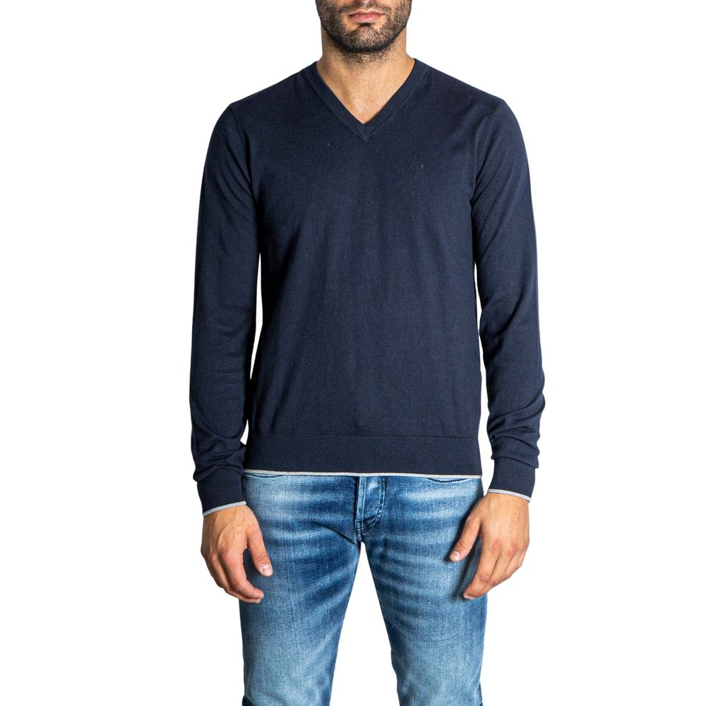 Armani Exchange Blue Cotton T-Shirt for Elevated Style