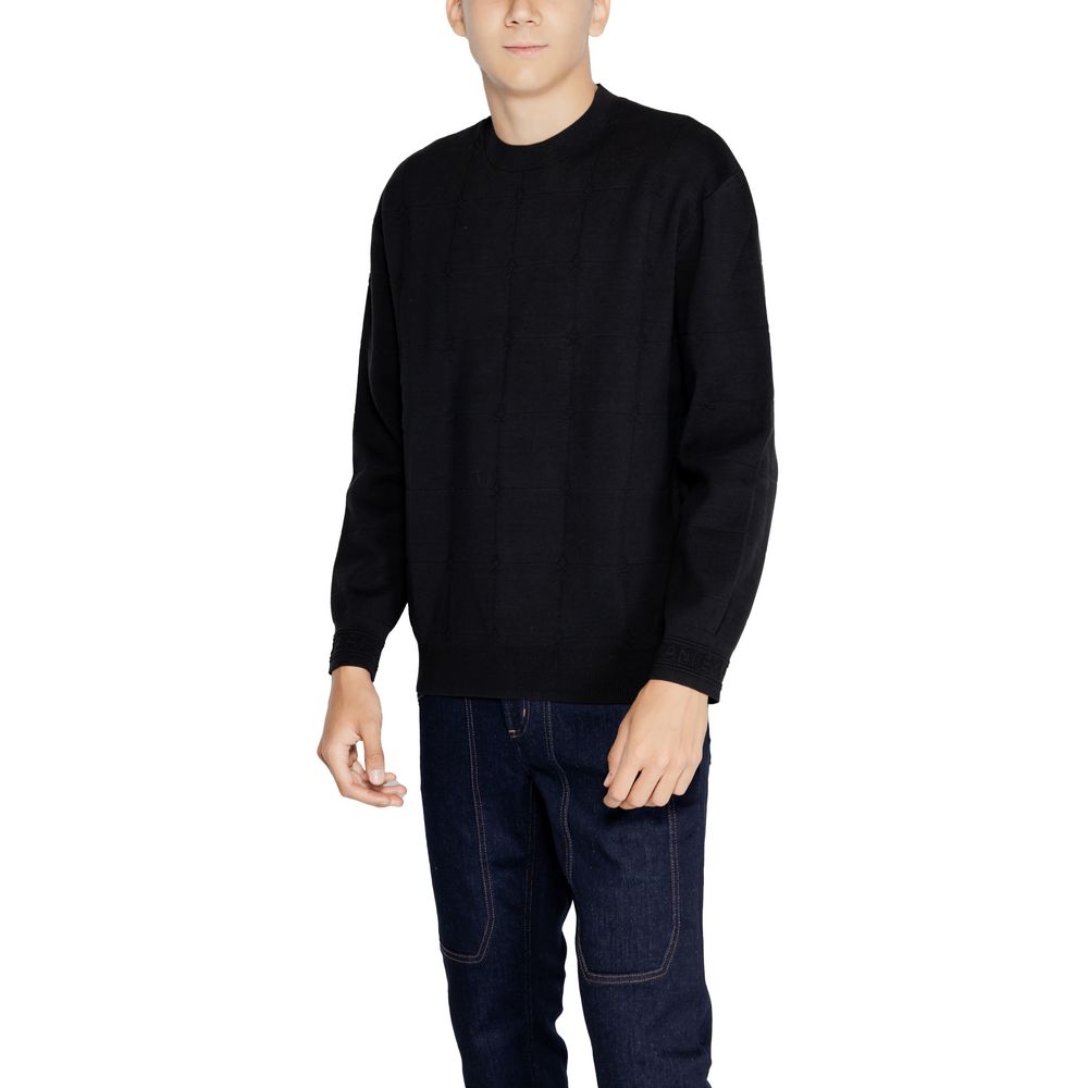 Armani Exchange Black Cotton T-Shirt for Effortless Elegance