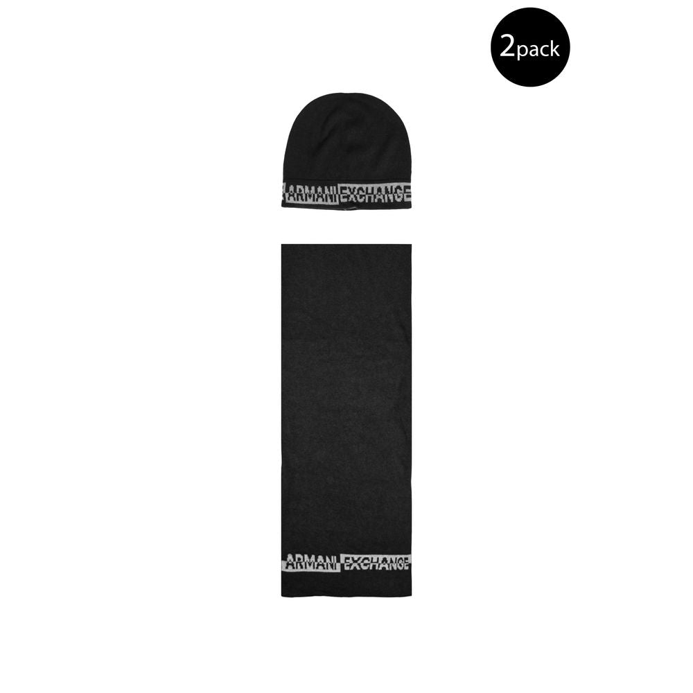 Armani Exchange Black Wool Scarf - Sophisticated Luxury Accessory