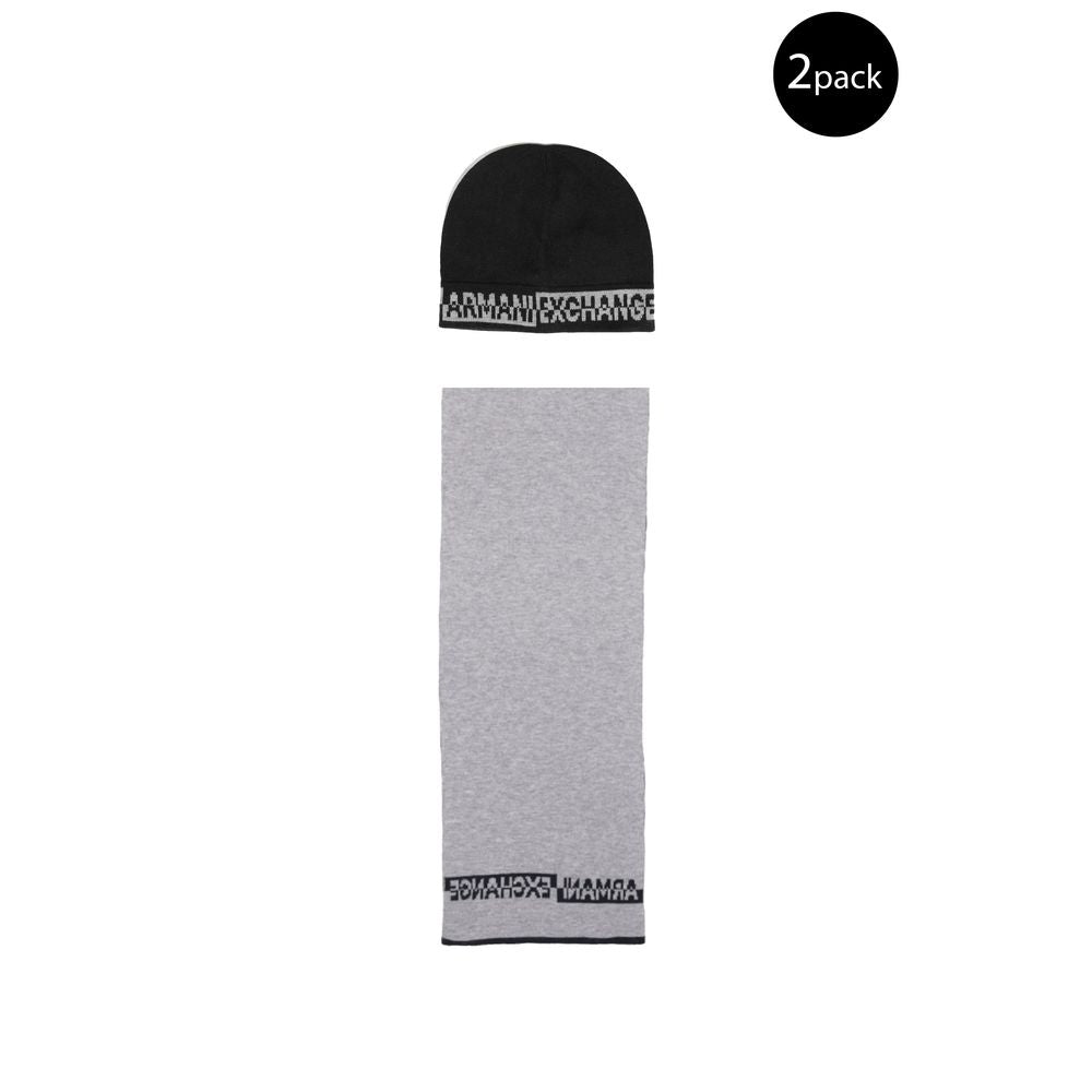 Armani Exchange Black Wool Scarf - Sophisticated Luxury Accessory