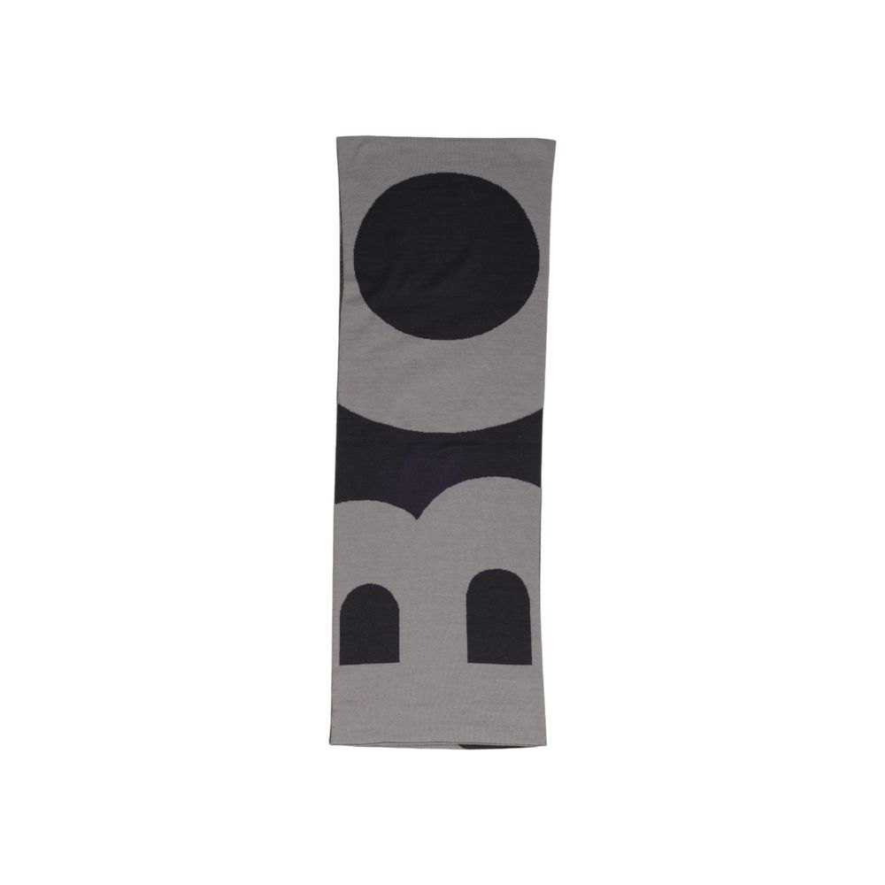 Hugo Boss Black Wool Scarf for Timeless Elegance
