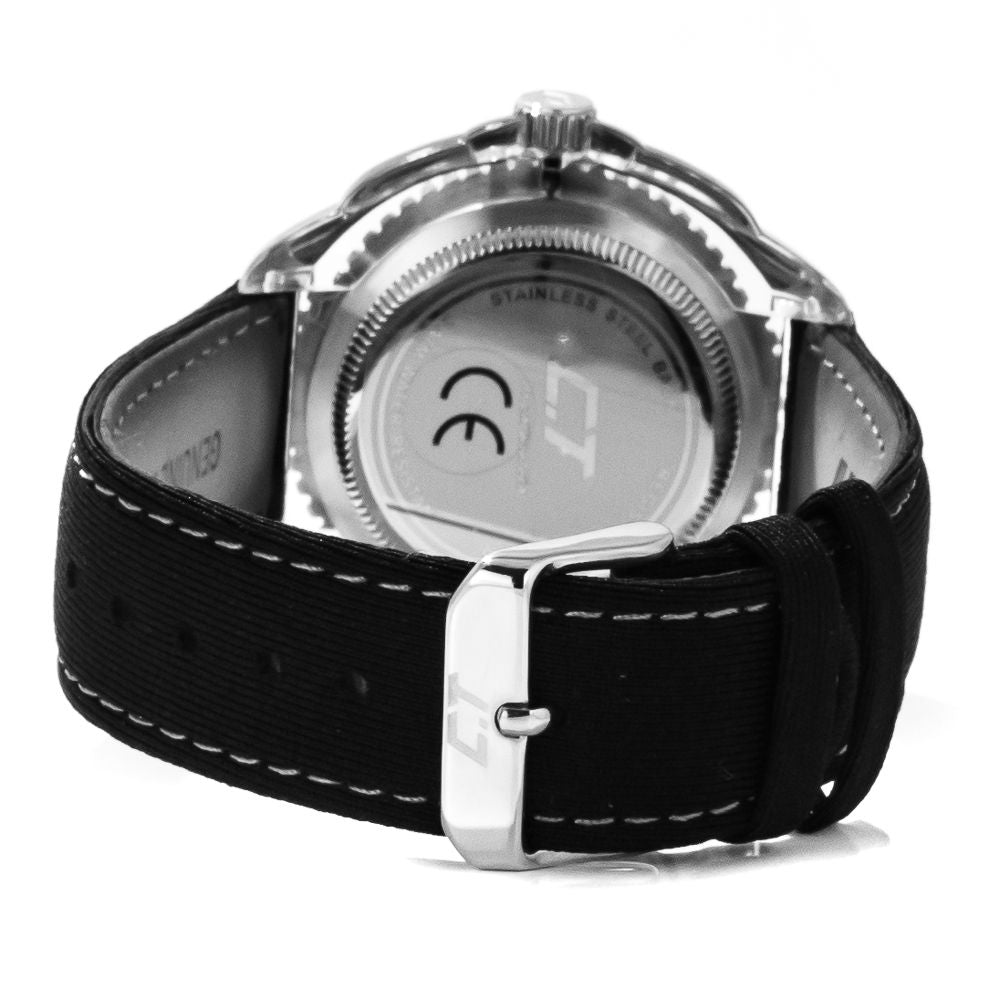 Chronotech Black Leather Watch - Timeless Elegance Redefined