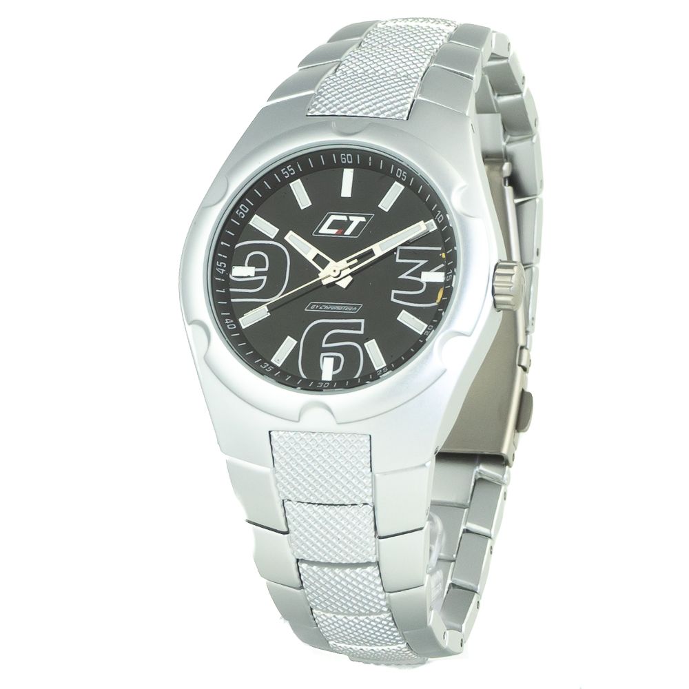 Chronotech Silver Stainless Steel Watch - Timeless Elegance