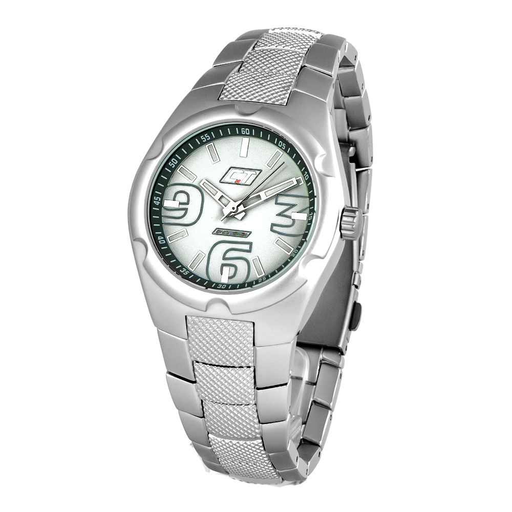Chronotech Silver Stainless Steel Watch - Timeless Elegance