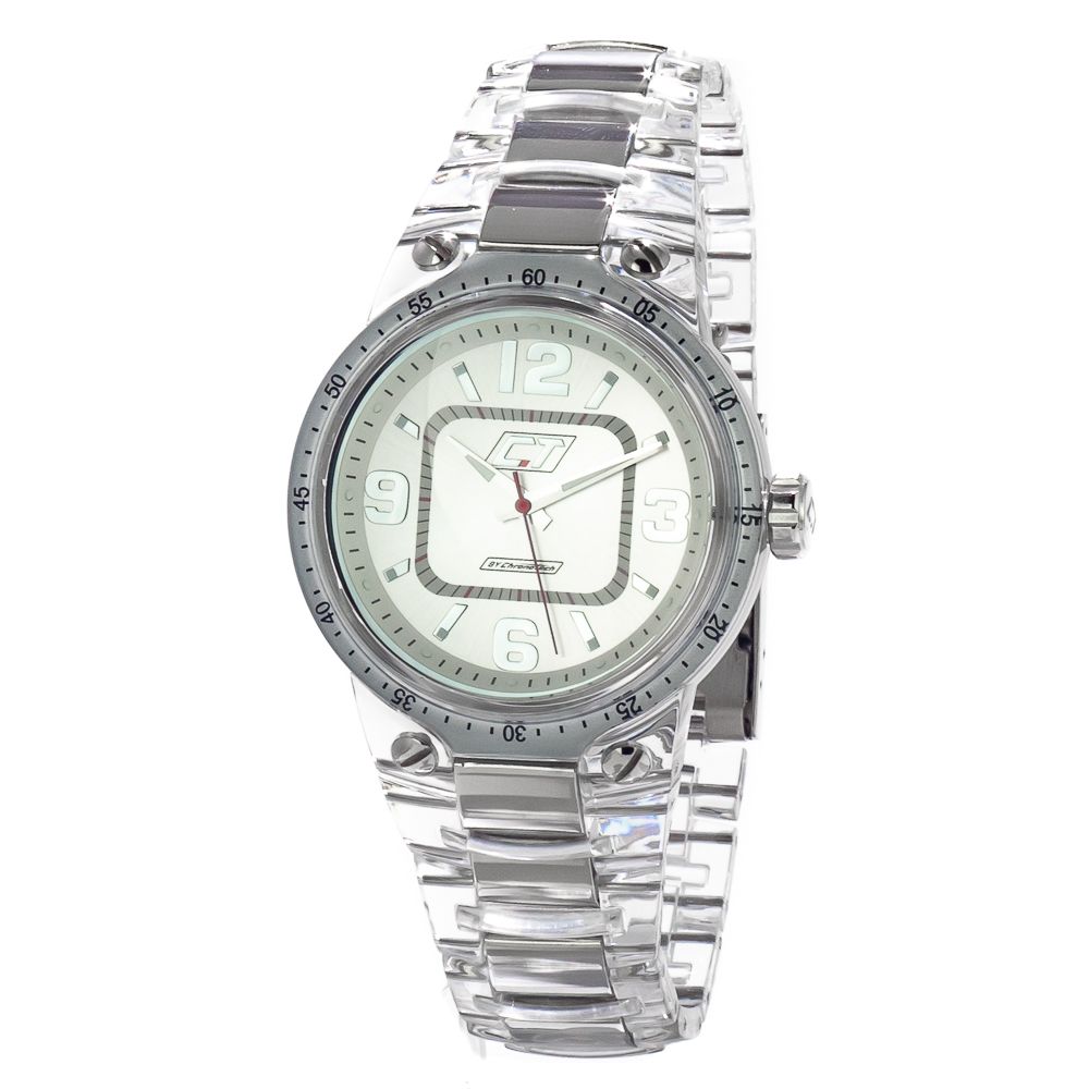 Chronotech Transparent Polycarbonate Watch for Elevated Style