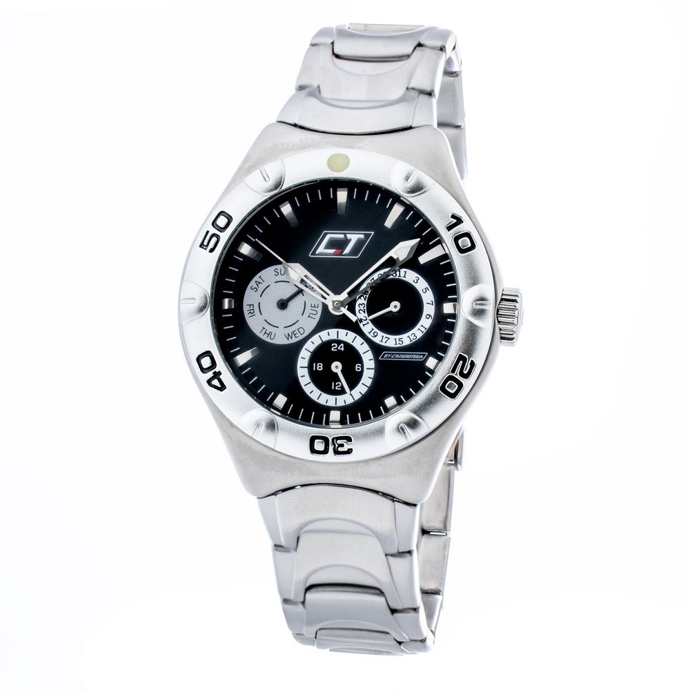 Chronotech Gray Stainless Steel Watch for Timeless Elegance