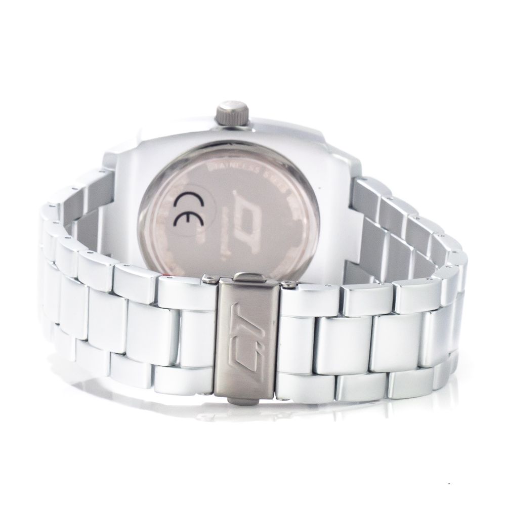 Chronotech Silver Aluminum Watch for Modern Elegance