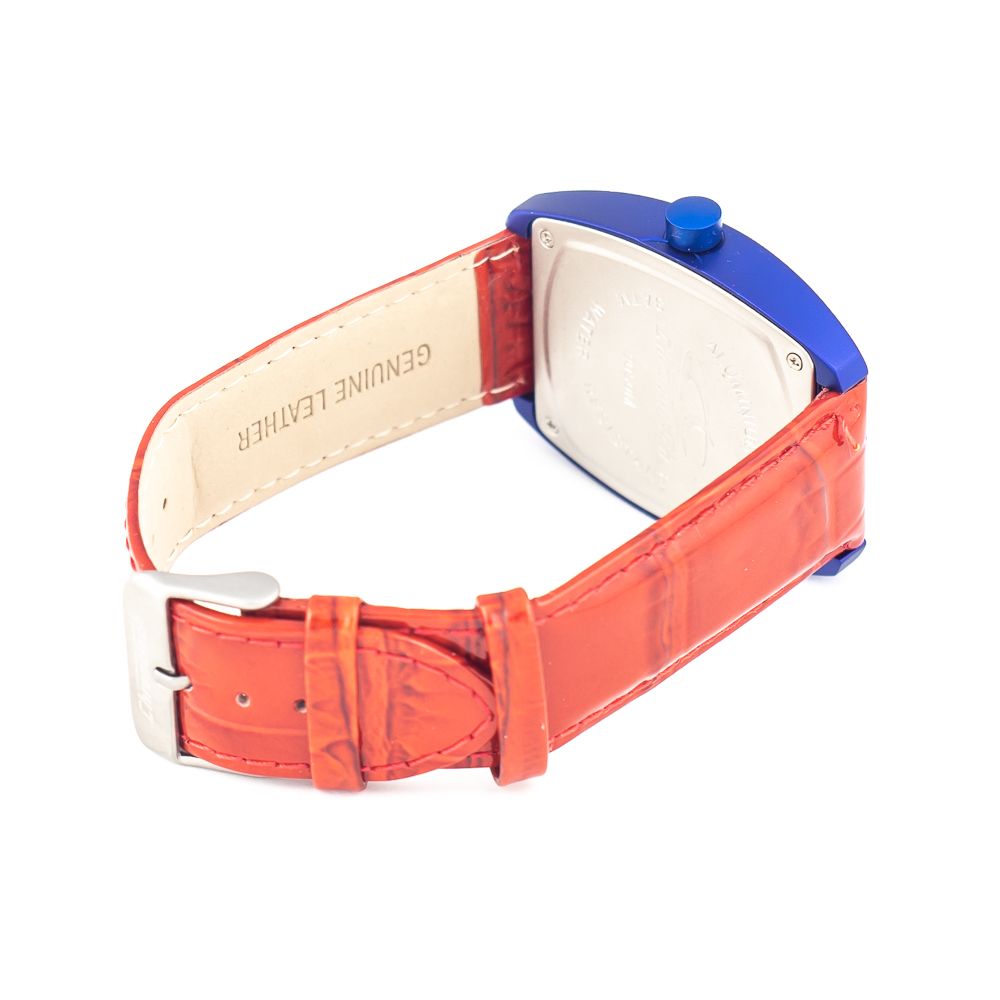 Chronotech Red Leather Watch: A Statement of Elegance