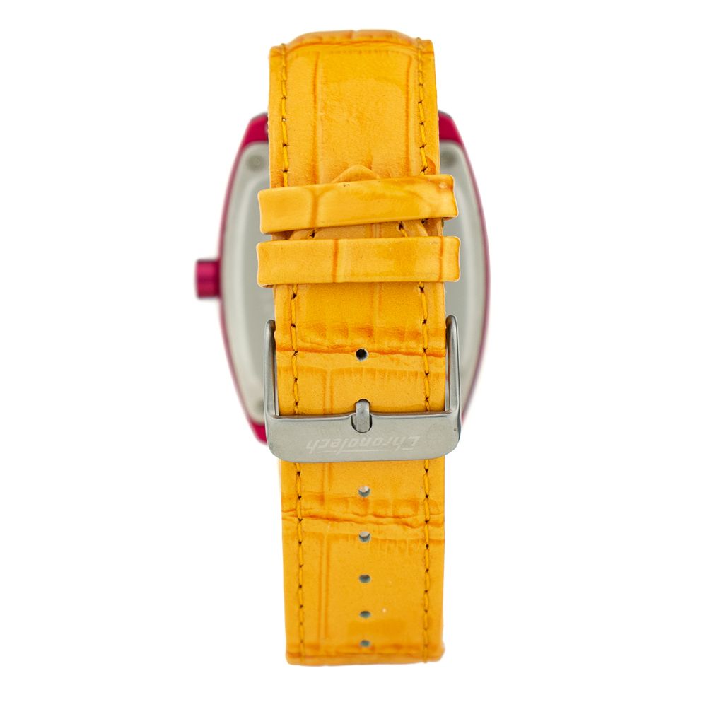 Chronotech Orange Leather Watch for Distinctive Elegance