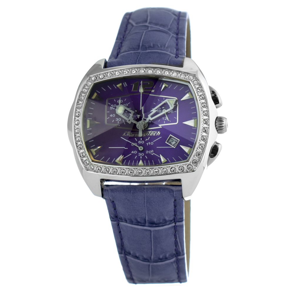 Chronotech Purple Leather Watch - Limited Edition Luxury Timepiece