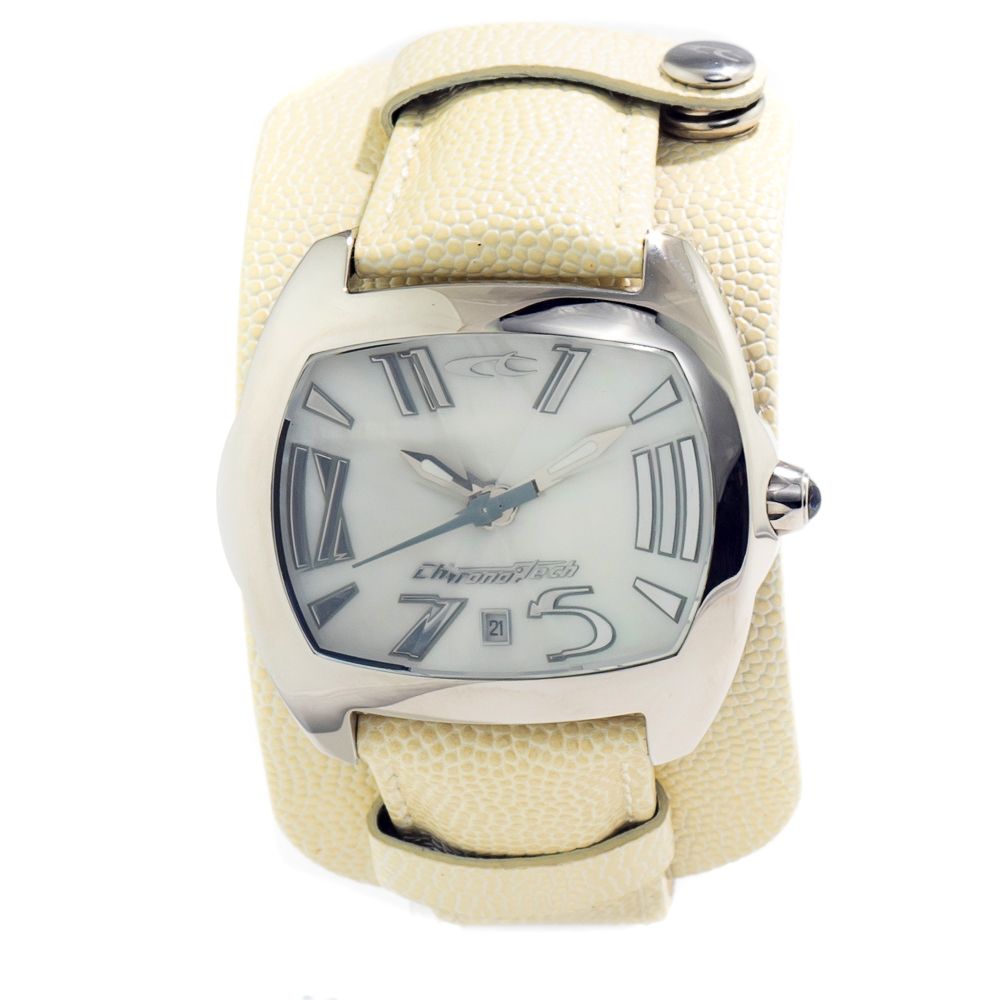 Chronotech Beige Leather Watch: Timeless Elegance Redefined