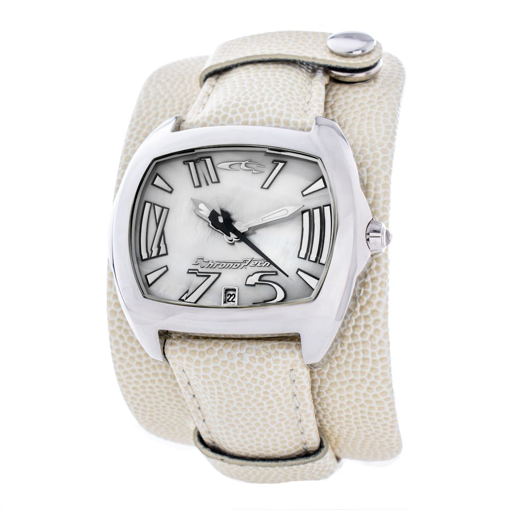 Chronotech Beige Leather Watch: Timeless Elegance Redefined