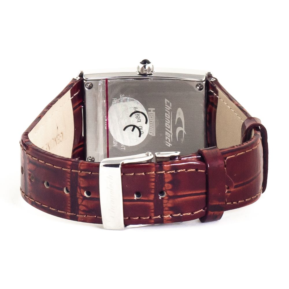 Chronotech Brown Leather Watch for Timeless Elegance
