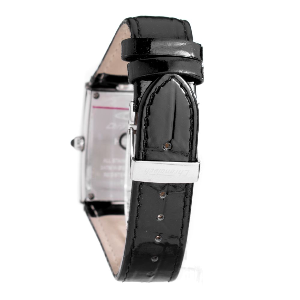 Chronotech Black Leather Watch - Timeless Elegance Redefined