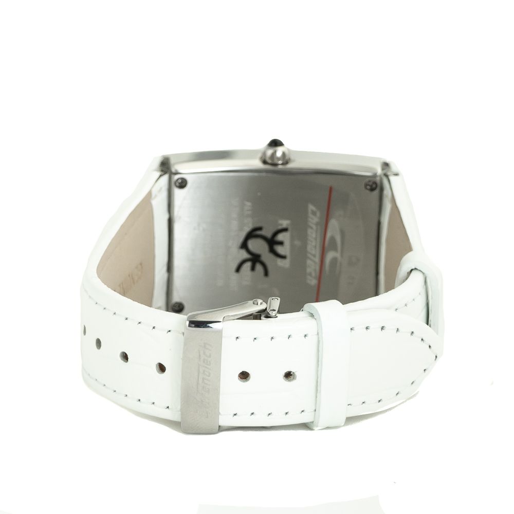 Chronotech White Leather Watch - Timeless Elegance Redefined
