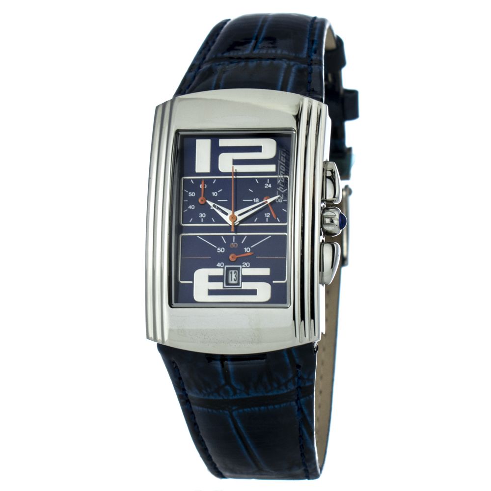 Chronotech Blue Leather Watch - Timeless Elegance Redefined
