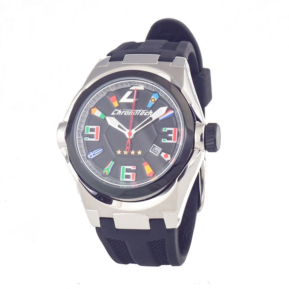 Chronotech Black Rubber Watch: Contemporary Elegance Redefined